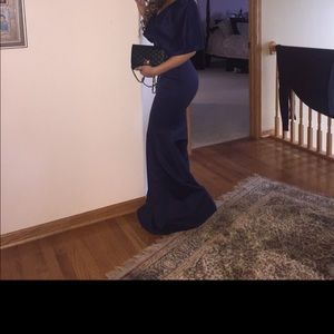 Navy blue long dress